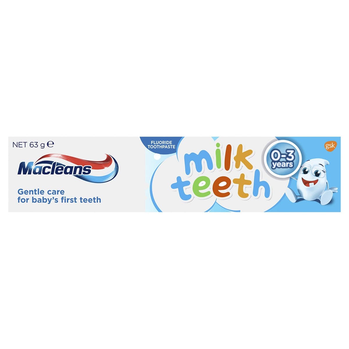 Macleans Milk Teeth Toothpaste 0 - 3 Years 63g