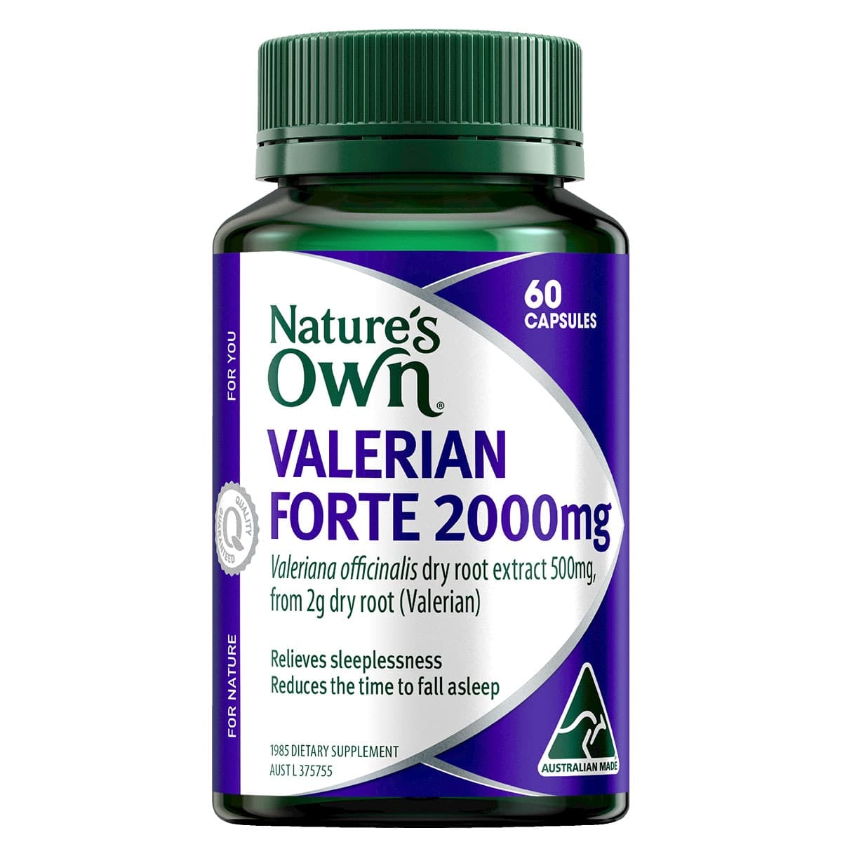Nature's Own Valerian Forte 2000mg 60 Capsules