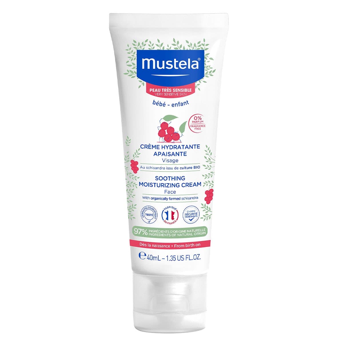 Mustela Soothing Face Cream Fragrance Free 40ml