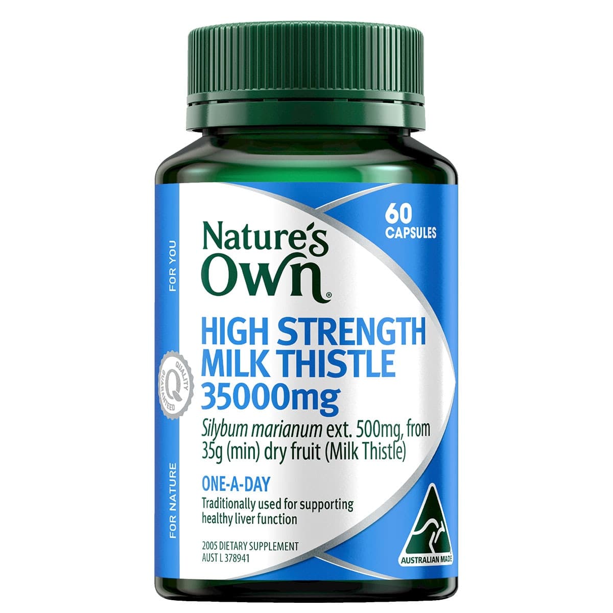Nature's Own High Strength Milk Thistle 35000mg 60 Capsules