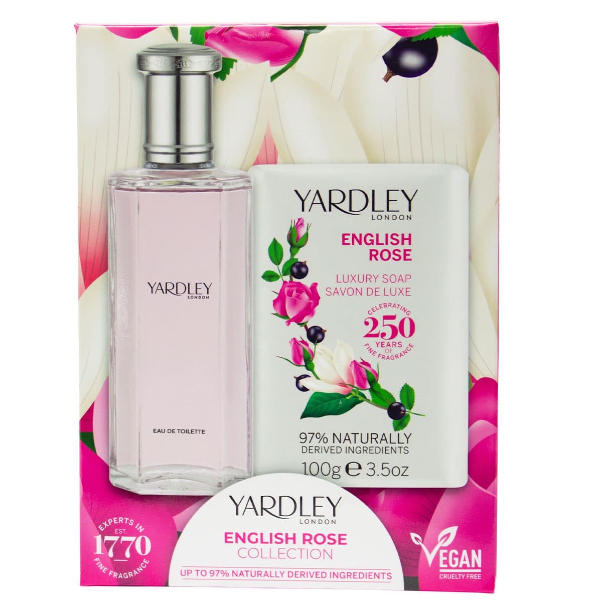 Yardley Gift Set English Rose Edt 50Ml & Soap 100G
