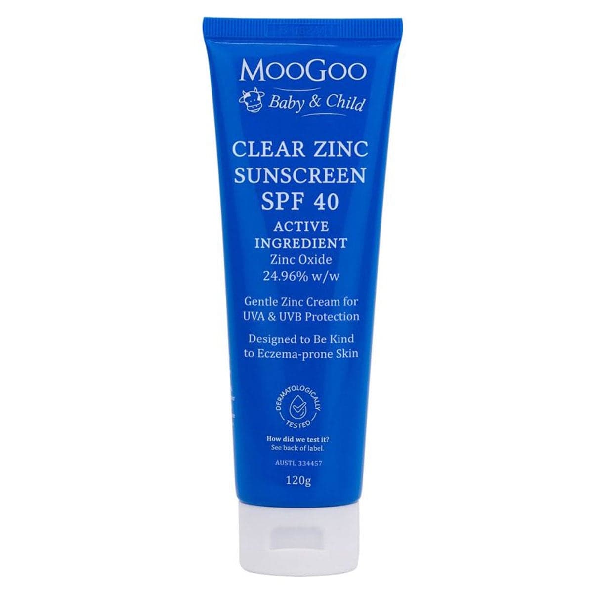 MooGoo Baby & Child Clear Zinc Sunscreen SPF40 120g