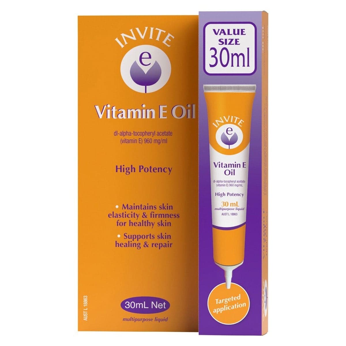 Invite E Vitamin E Oil Tube 30ml