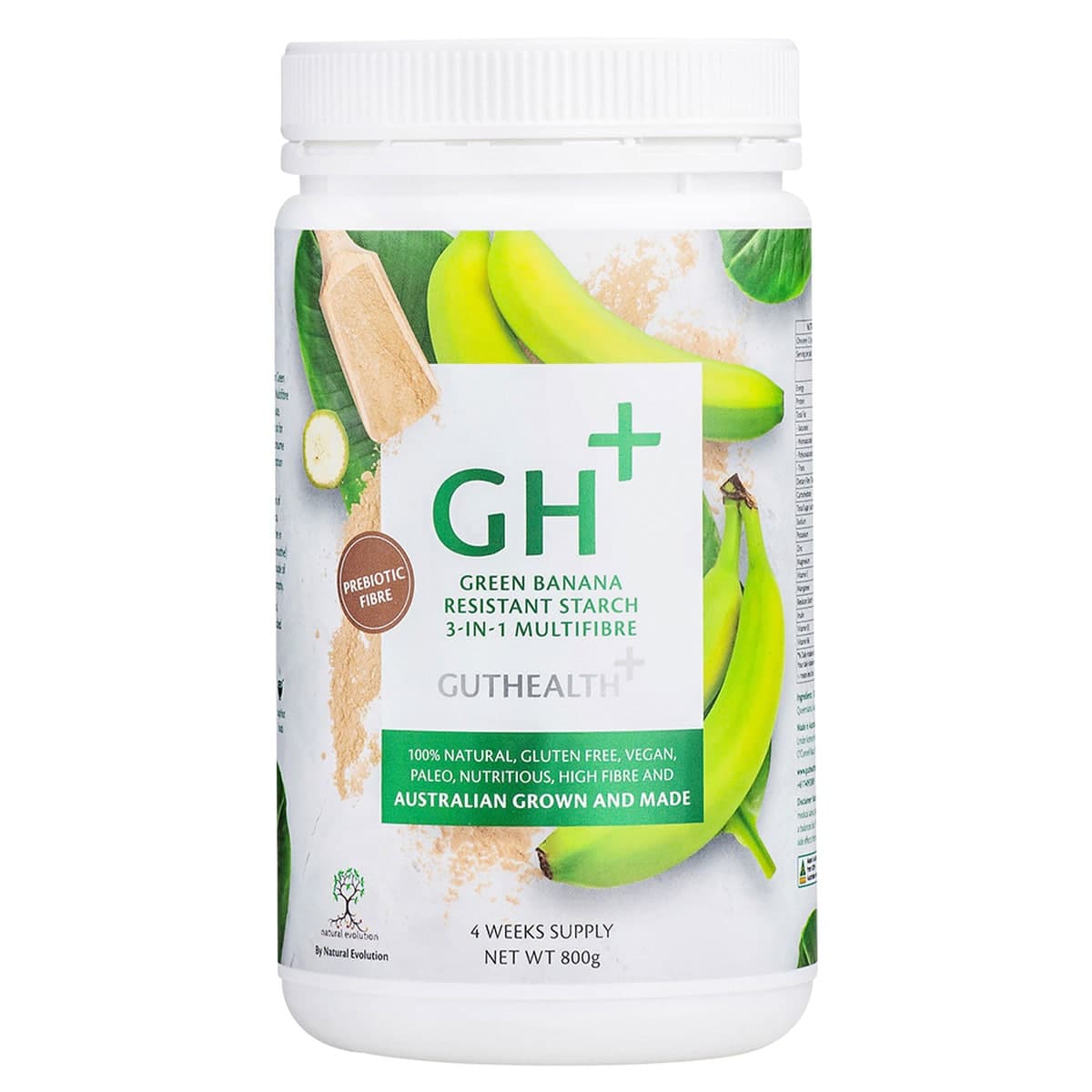 Natural Evolution GH+ Green Banana Resistant Starch 3-in-1 Multifibre 800g