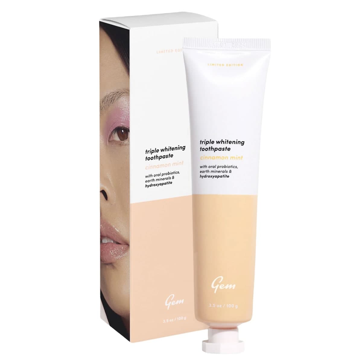 Gem Triple Whitening Toothpaste Cinnamon Mint 100g