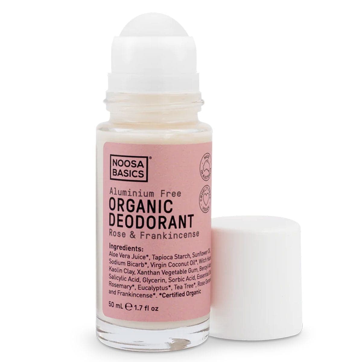 Noosa Basics Rose & Frankincense Roll on Deodorant 50ml