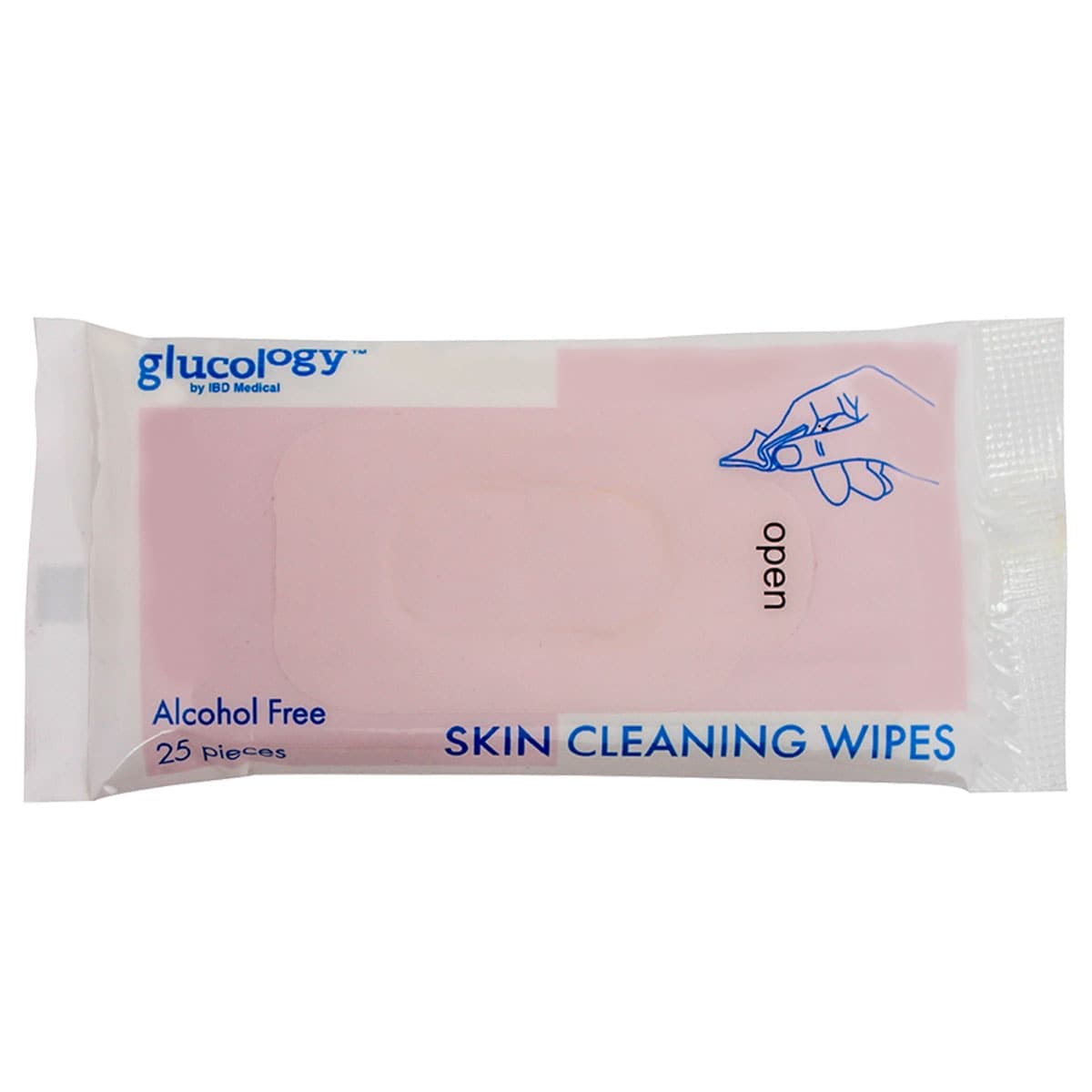 Glucology Alcohol Free Skin Cleaning Wipes 25 Pack