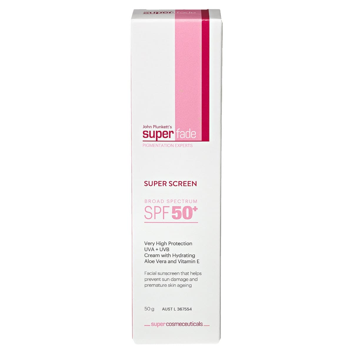 John Plunketts SuperFade Super Screen SPF50 50ml