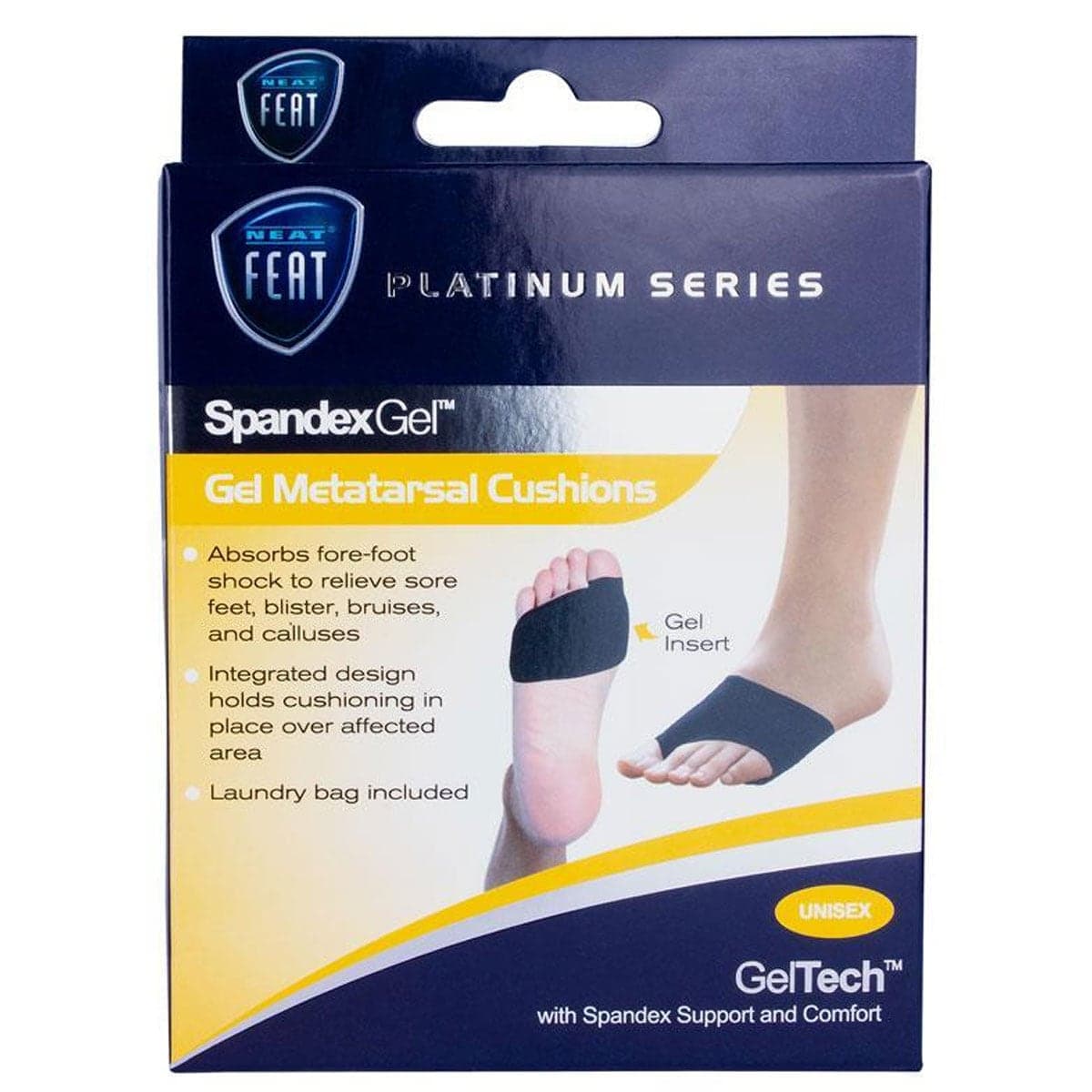 Neat Feat Spandex Gel Metatarsal Cushions Medium 1 Pair