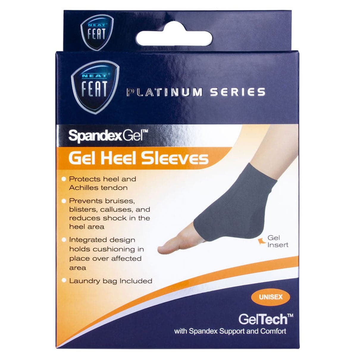 Neat Feat Spandex Gel Heel Sleeve Medium 1 Pair
