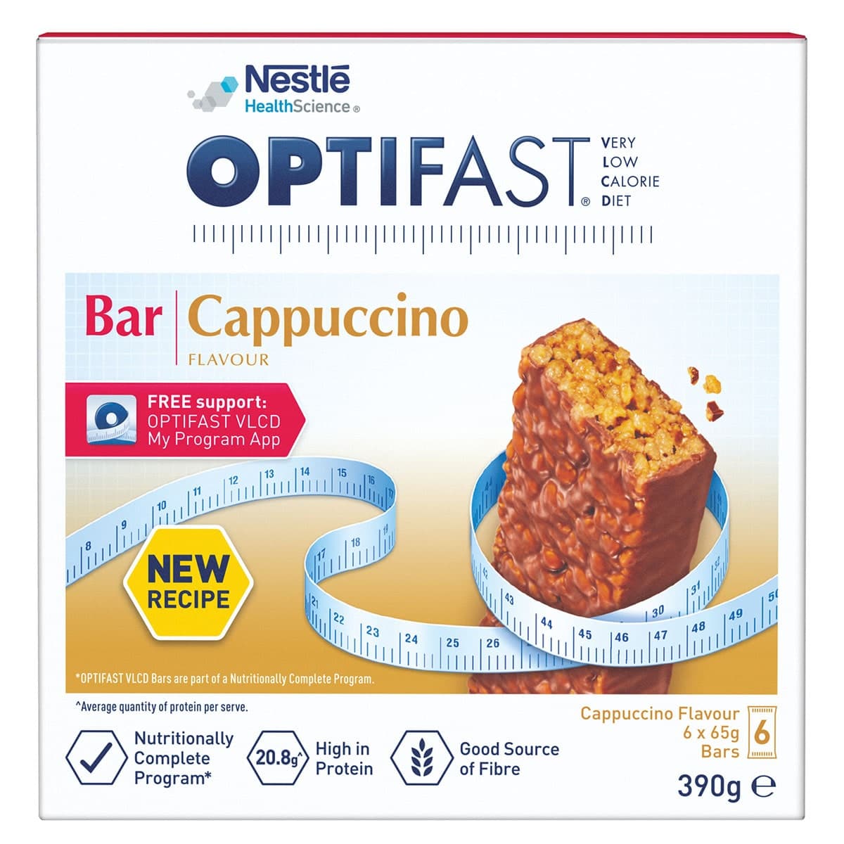 Optifast VLCD Bars Cappucino 6 x 65g