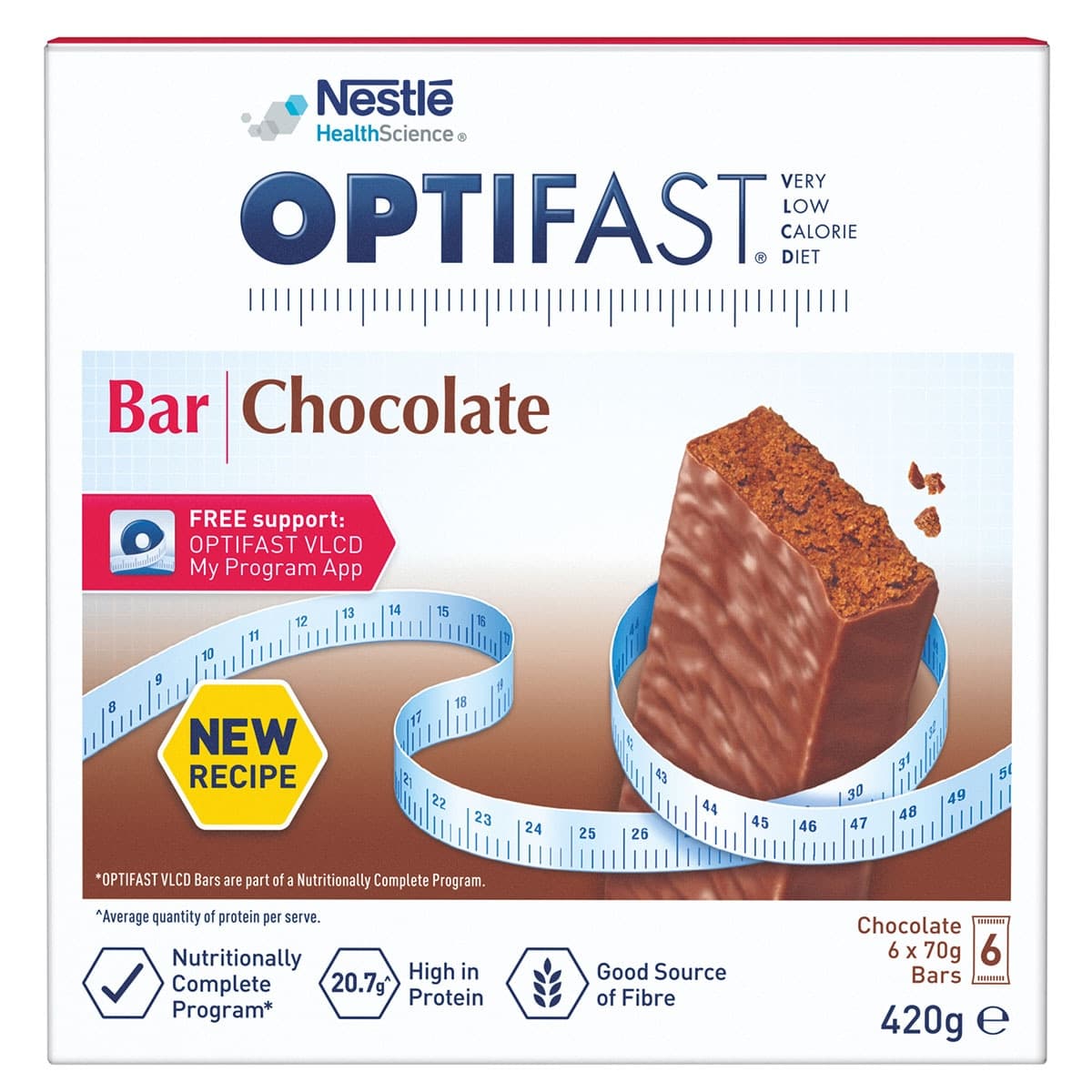 Optifast VLCD Bars Chocolate 6 x 70g