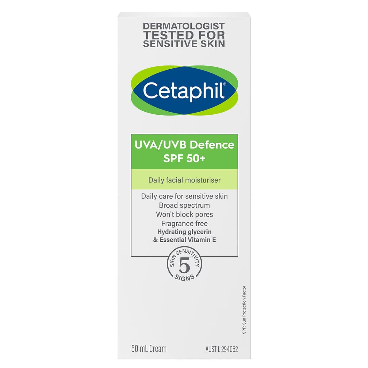 Cetaphil UVA/UVB Defence SPF50+ 50ml