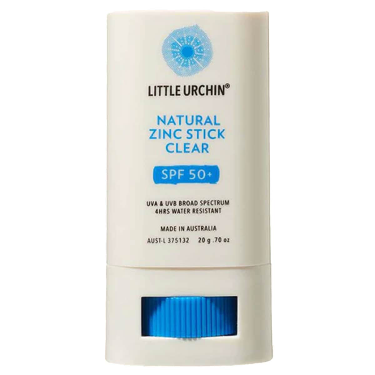 Little Urchin Natural Zinc Stick Clear SPF50+ 20g
