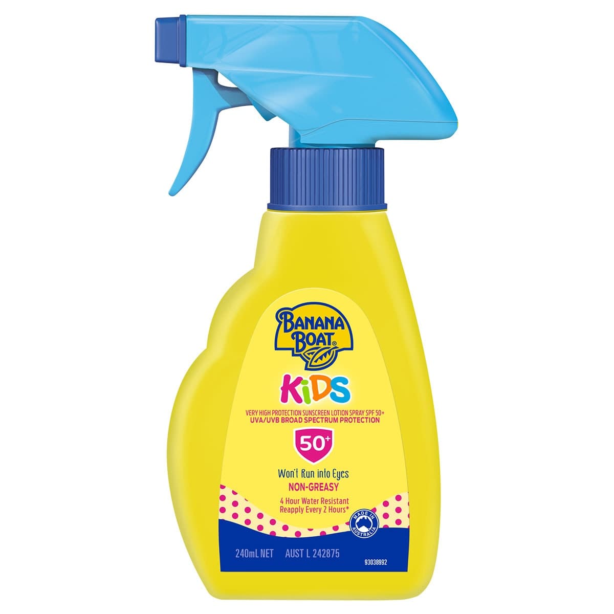 Banana Boat Kids Sunscreen Lotion Trigger Spray SPF50 240ml