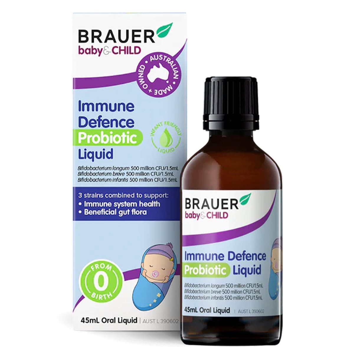 Brauer Baby & Child Immune Defence Probiotic Liquid for Infants 45ml