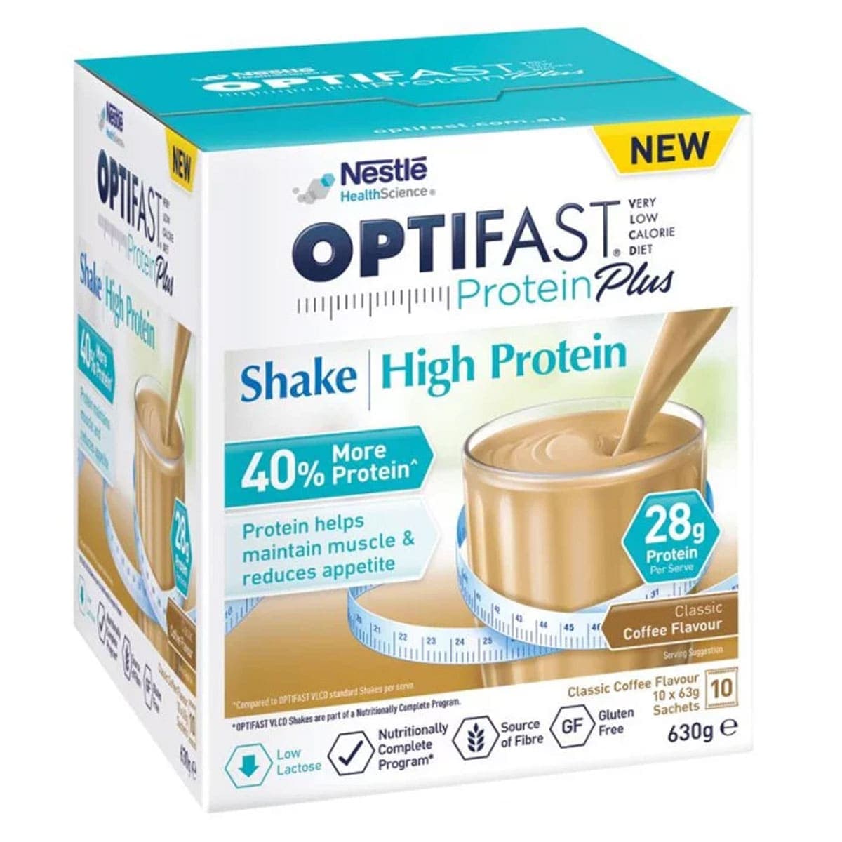 Optifast VLCD Protein Plus Shake Coffee 10 x 63g Sachets