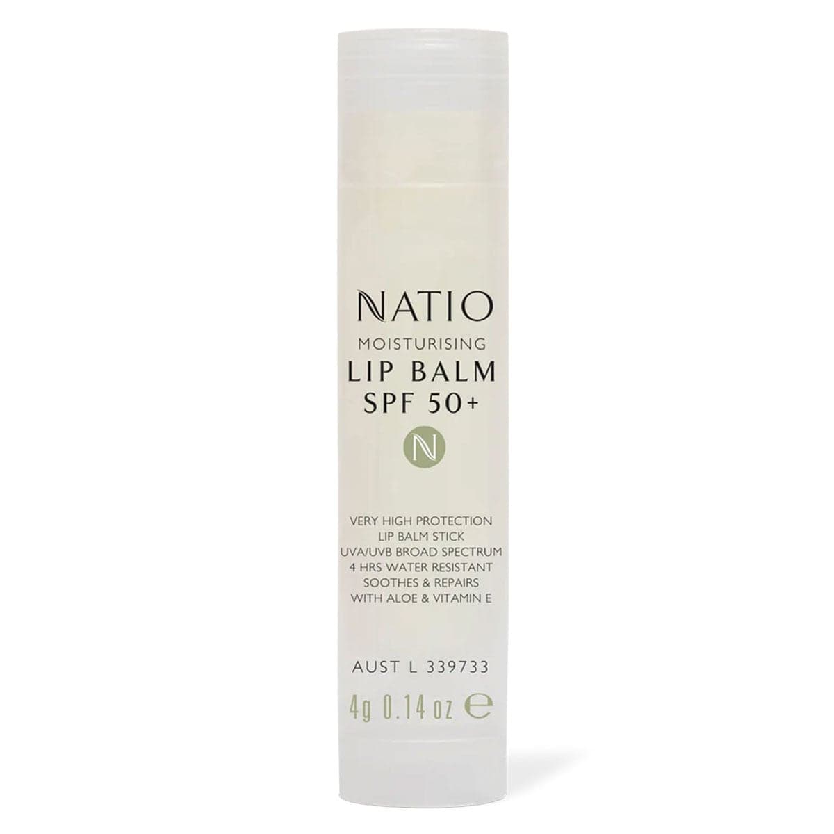 Natio Moisturising Lip Balm SPF50 4g