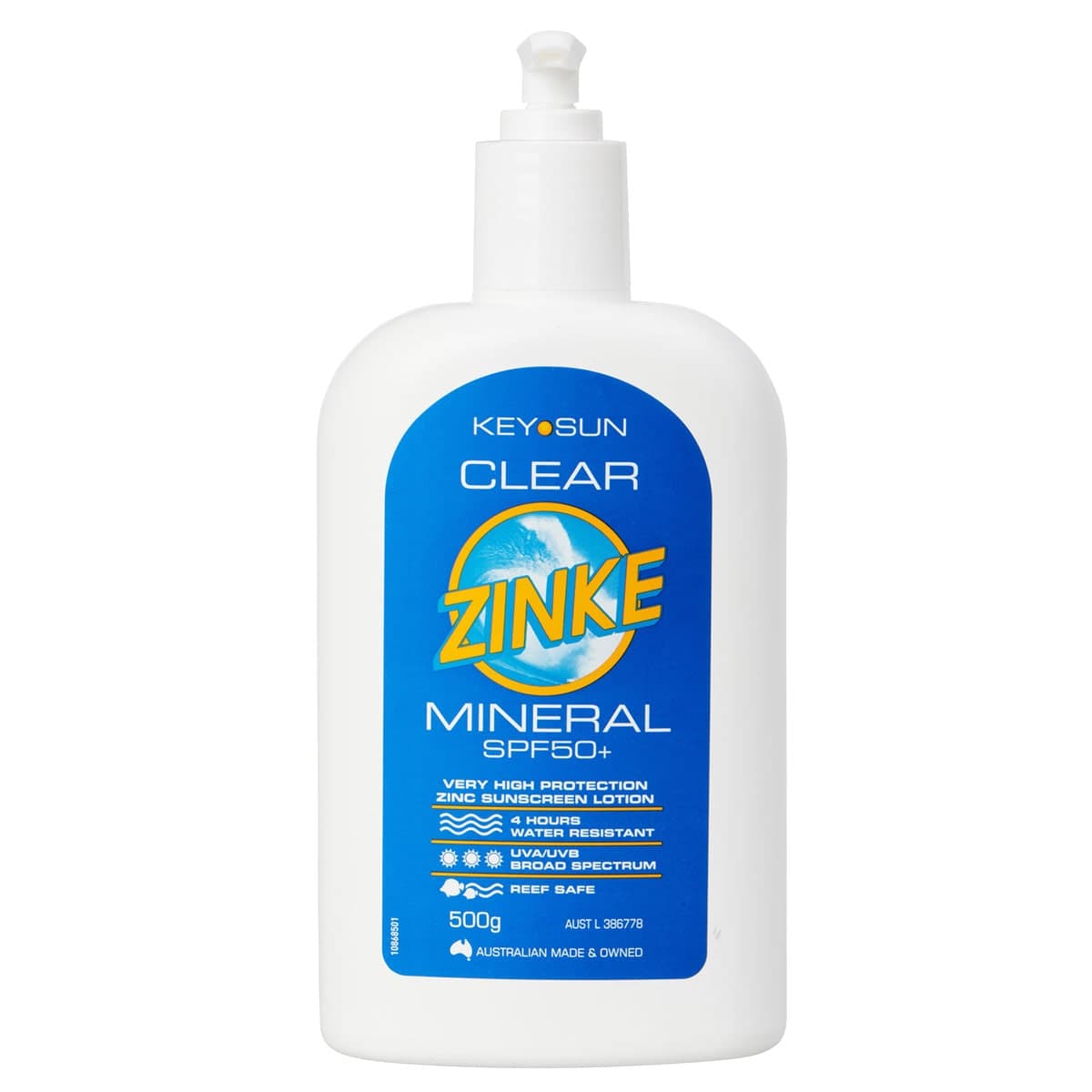Key Sun Clear Zinke Mineral Sunscreen Spf50 500G