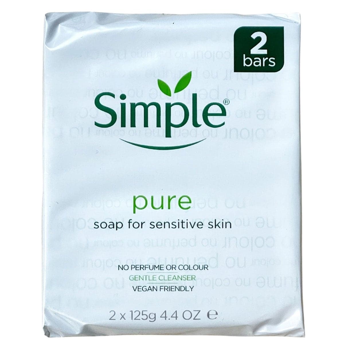 Simple Pure Soap for Sensitive Skin 125g x 2 Pack
