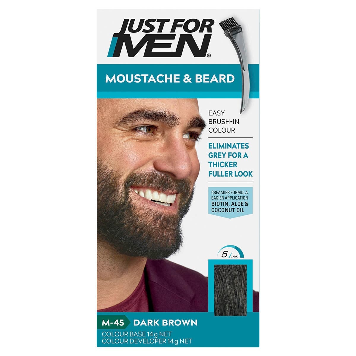 Just for Men Moustache & Beard Colour M-45 Dark Brown
