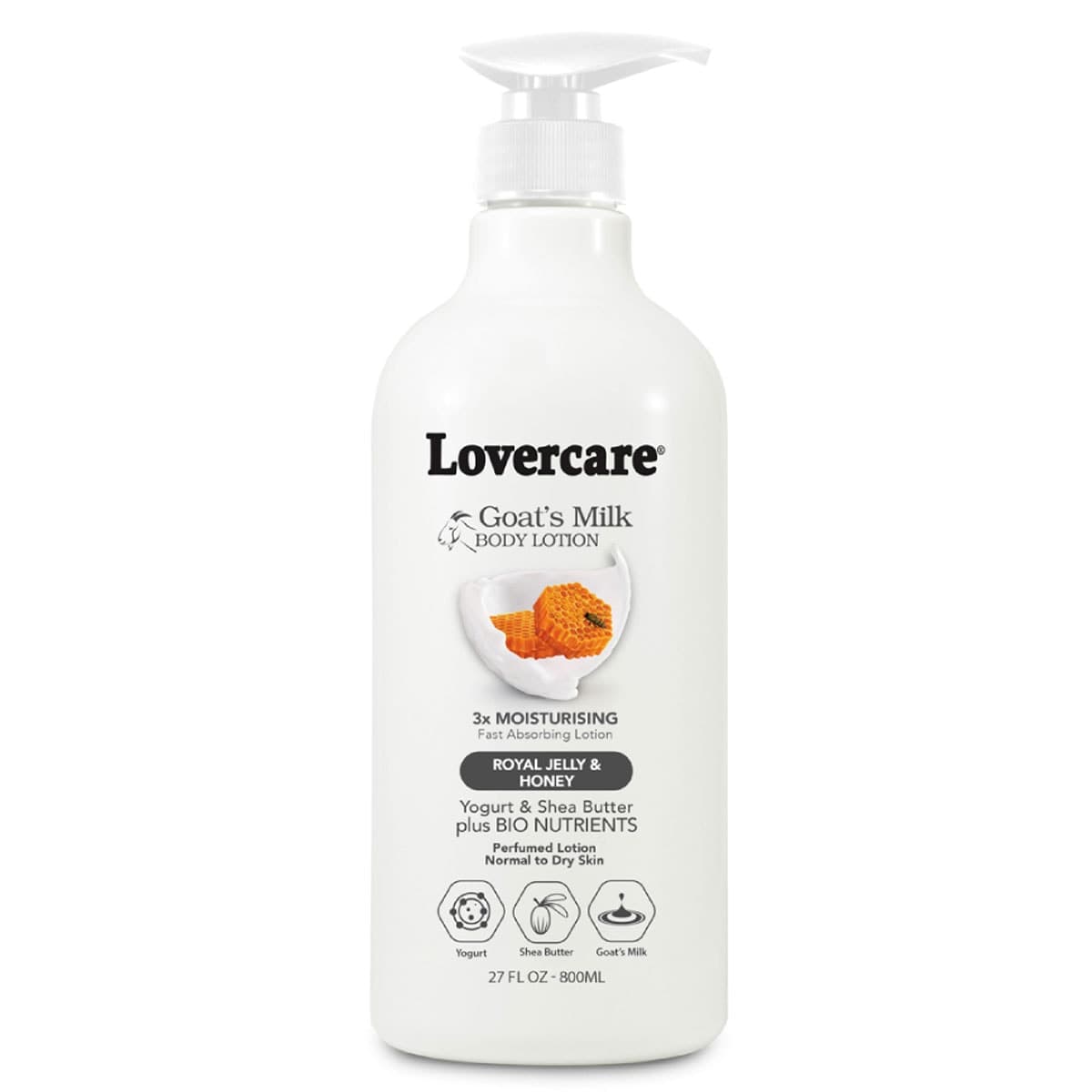 Lovers Care Goats Milk Body Lotion Royal Jelly & Honey 800ml