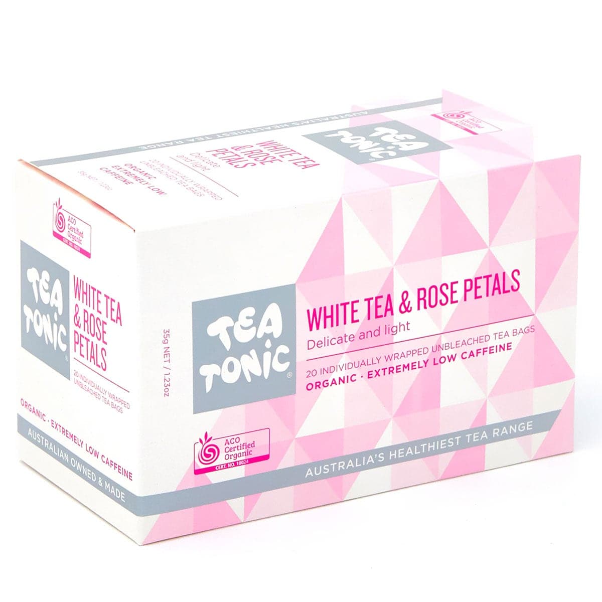 Tea Tonic White Tea & Rose Petal Tea Bags 20 Pack