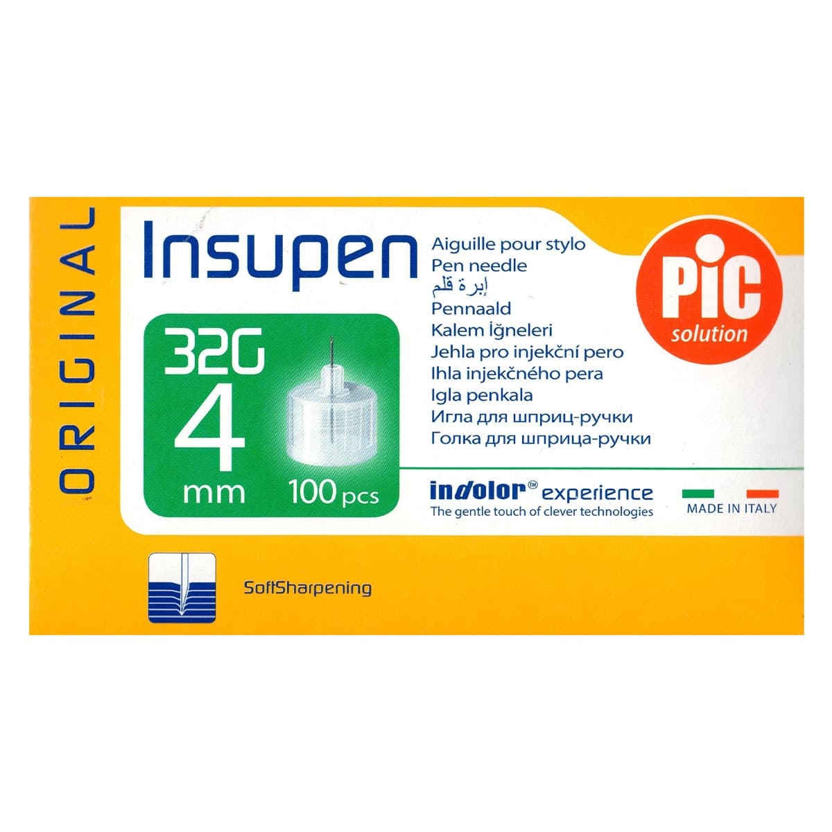 Insupen Pen Needle 32G x 4mm 100 Pack