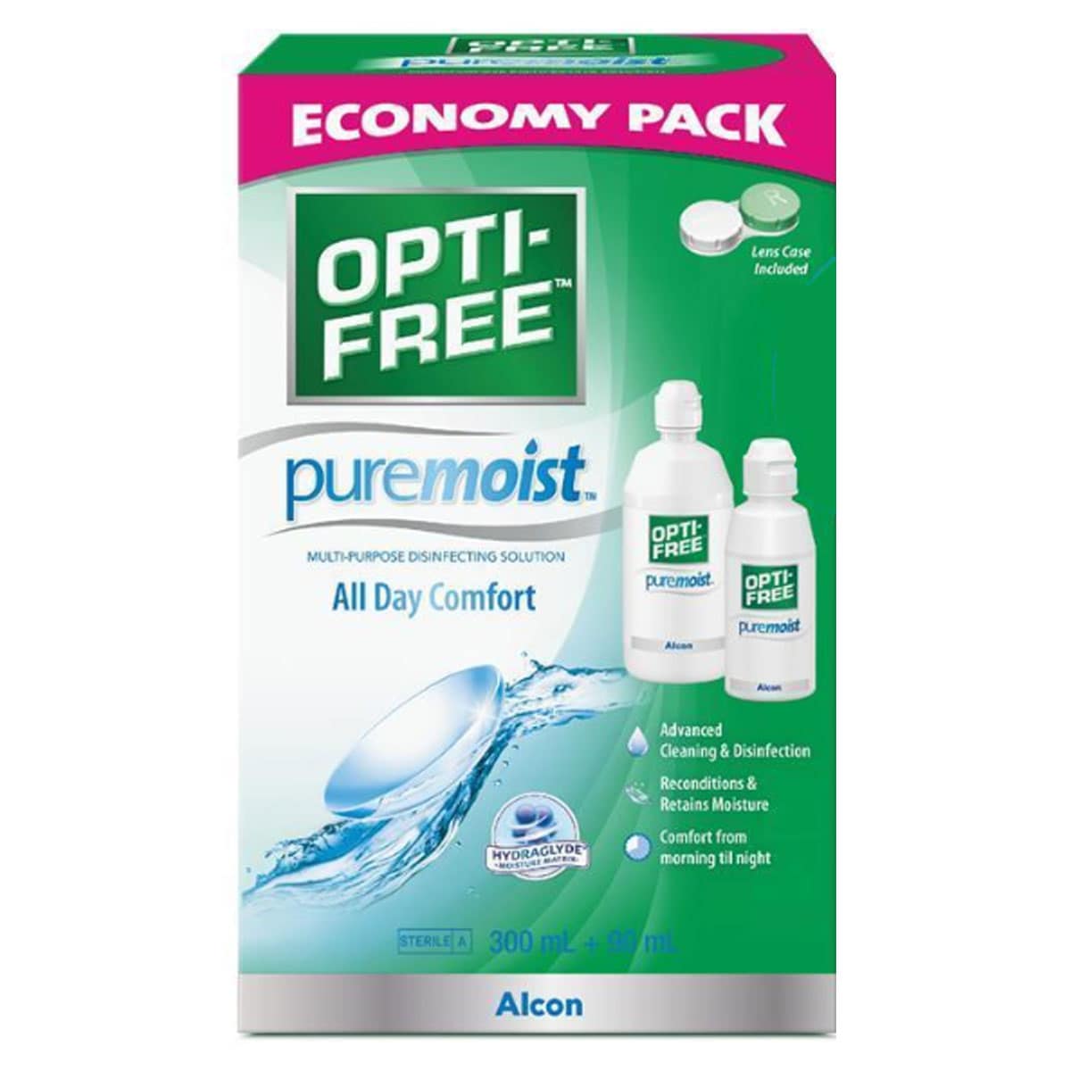 Opti-Free Puremoist Lens Solution Economy Pack 300ml + 90ml