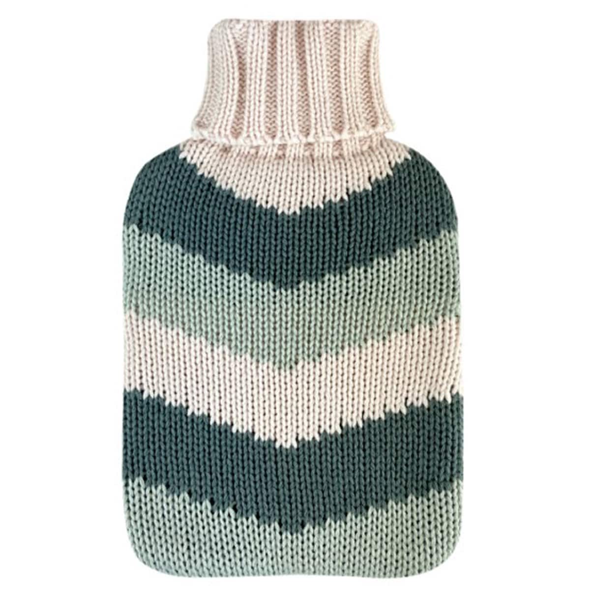 Hot Spot Knit Hot Water Bottle Set Chevron 2 Litres