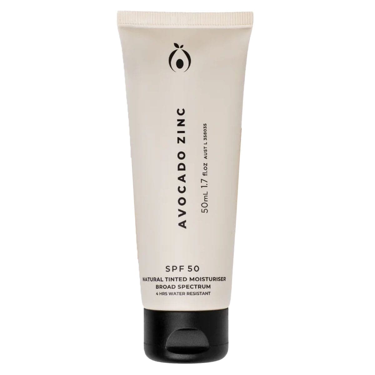 Avocado Zinc Natural Tinted Moisturiser Light SPF50 50ml