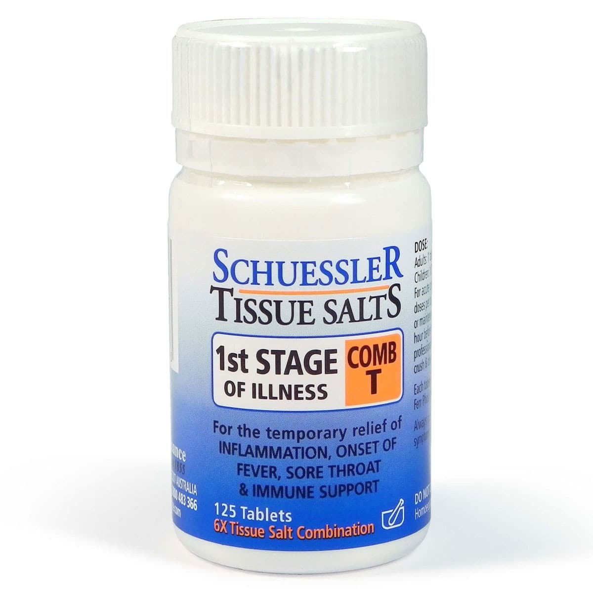 Schuessler Tissue Salts Comb T 1st Stage of Illness 125 Tablets
