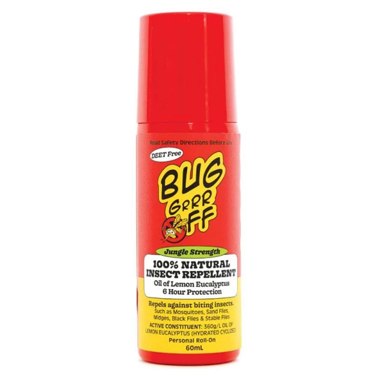 Bug-GRRR off Natural Insect Repellent Jungle Strength Roll on 60ml