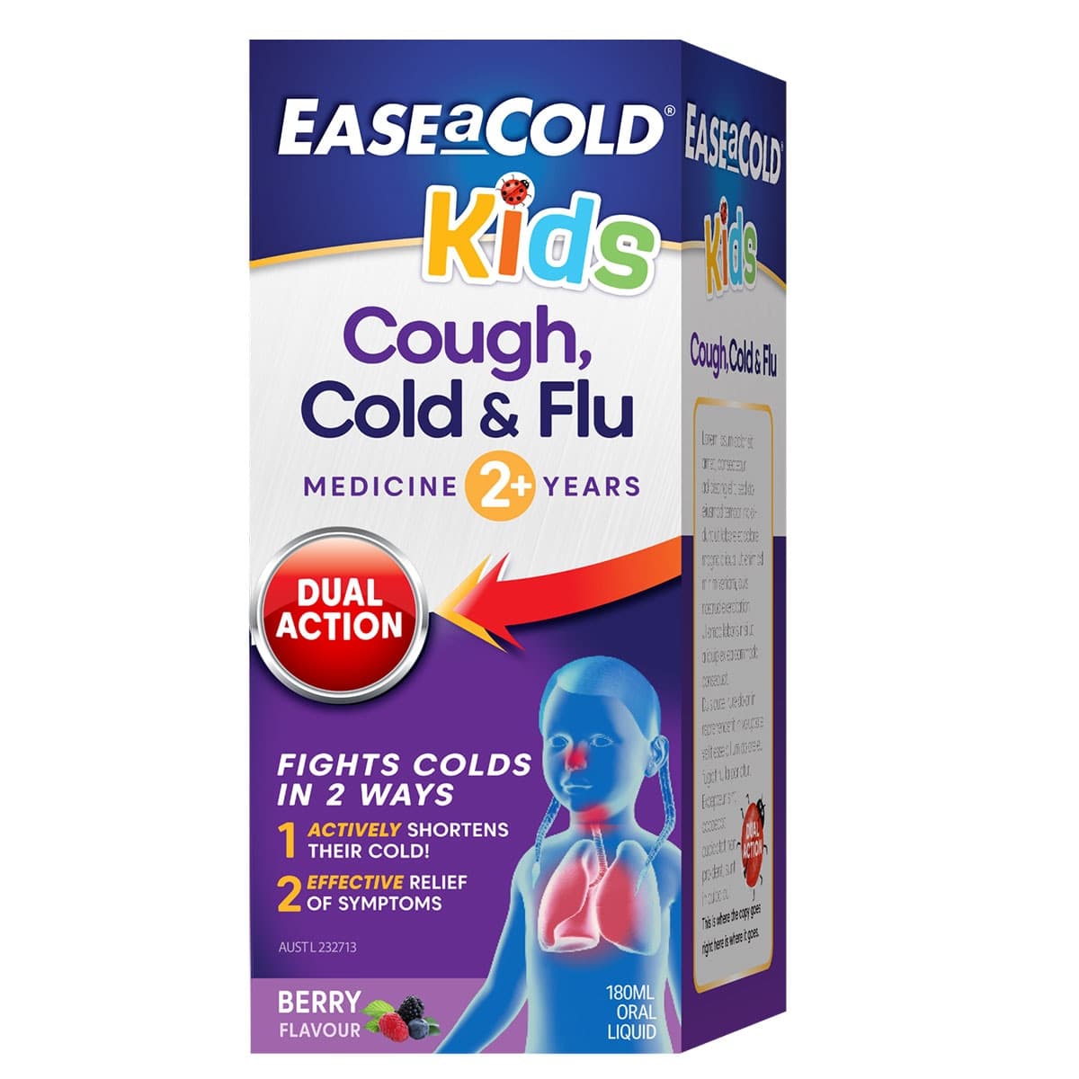 Ease a Cold Kids Cough Cold & Flu Liquid Berry Flavour 180ml
