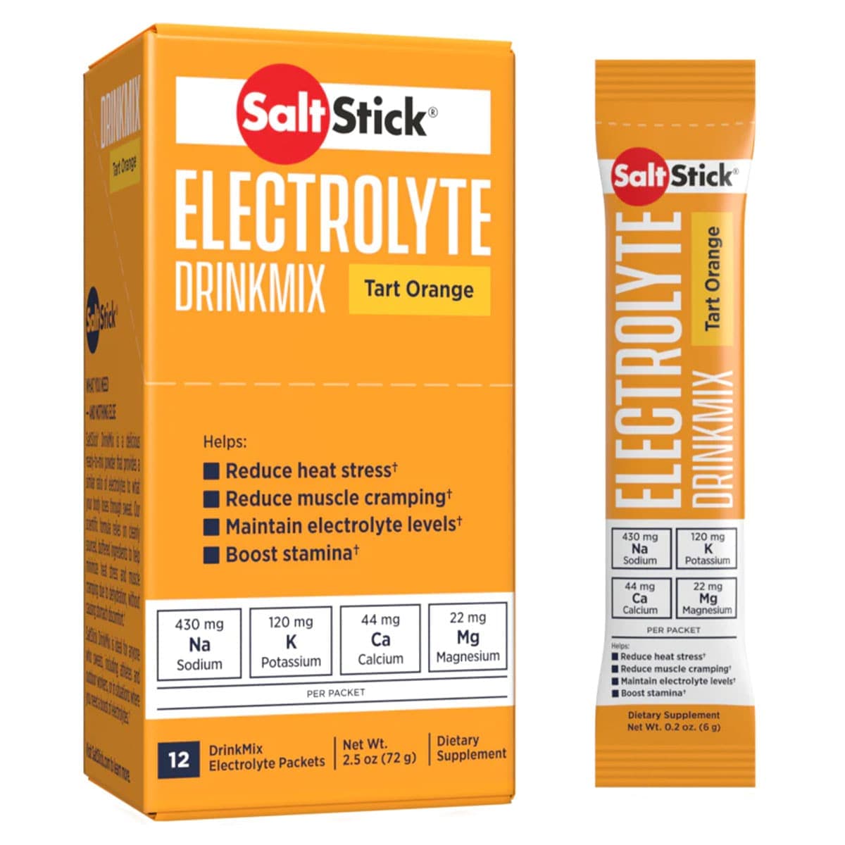 SaltStick Electrolyte Drink Mix Tart Orange 12 Sachets