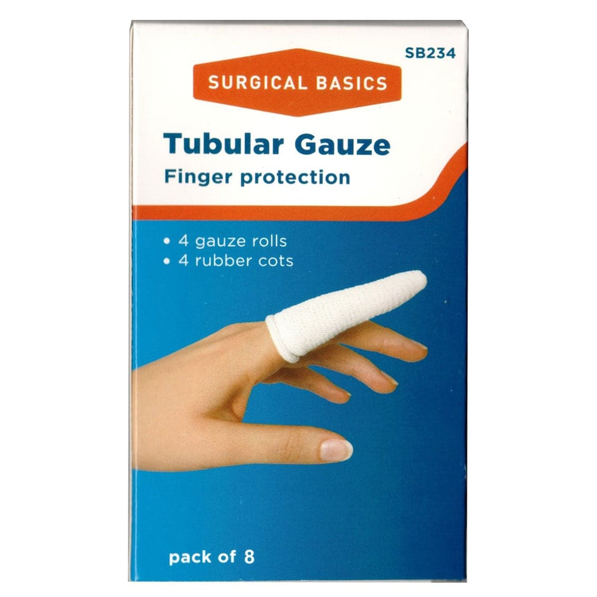 Surgical Basics Tubular Gauze Finger Protection 4 Pack