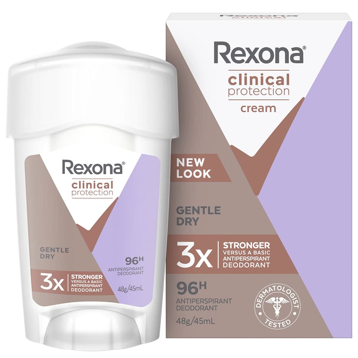 Rexona Clinical Protection Cream Antiperspirant Deodorant Gentle Dry 45ml