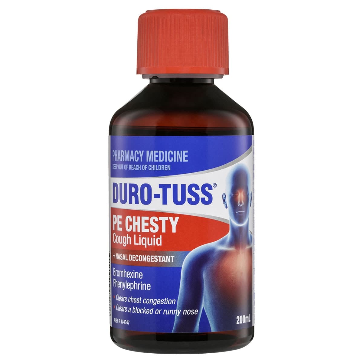 Duro-Tuss PE Chesty Cough Liquid + Nasal Decongestant 200ml