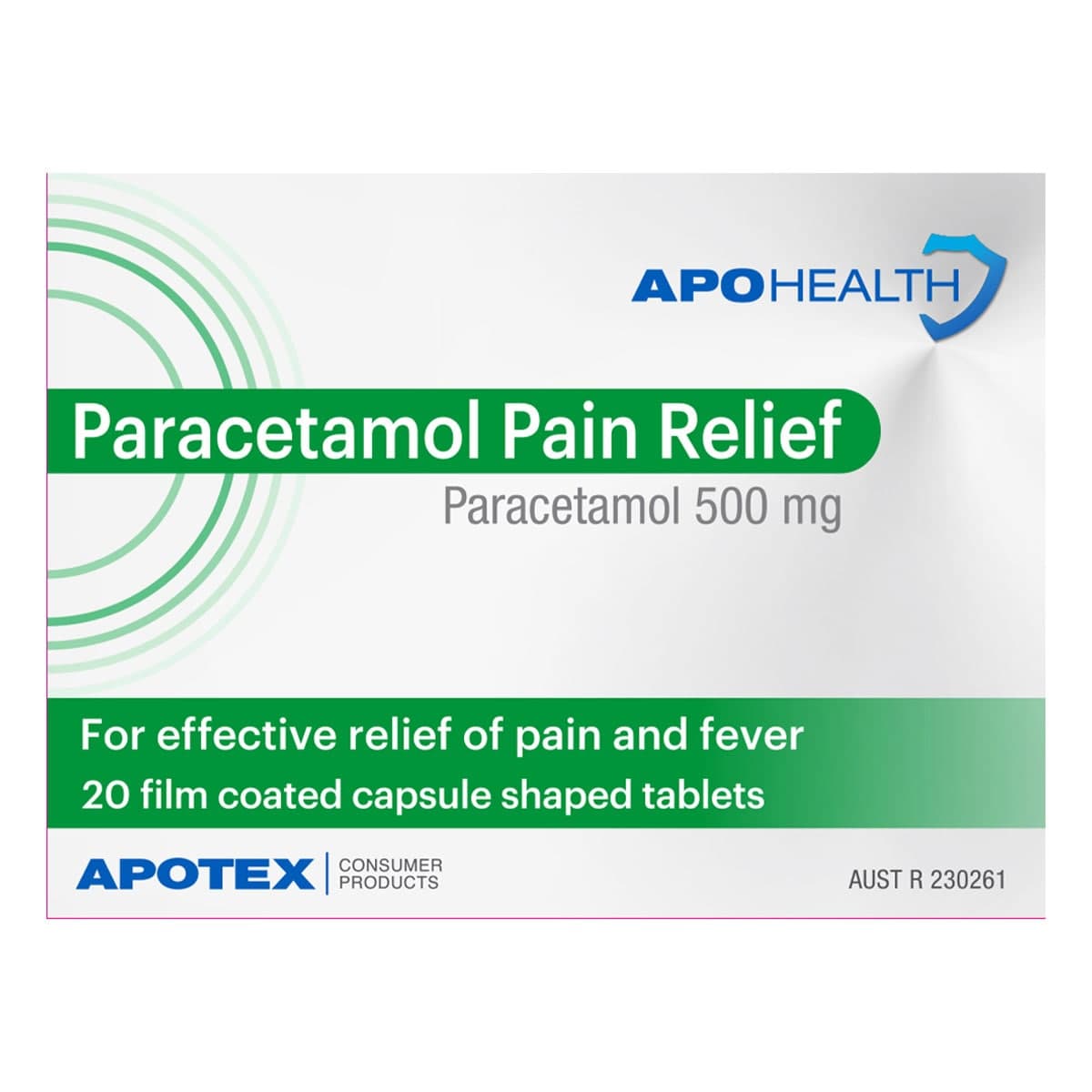 APOHEALTH Paracetamol Pain Relief 500mg 20 Tablets