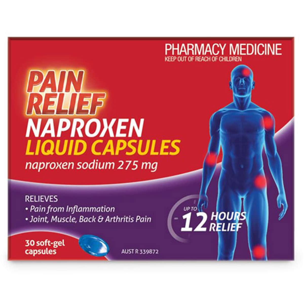 Pain Relief Naproxen 30 Liquid Capsules by Deep Heat