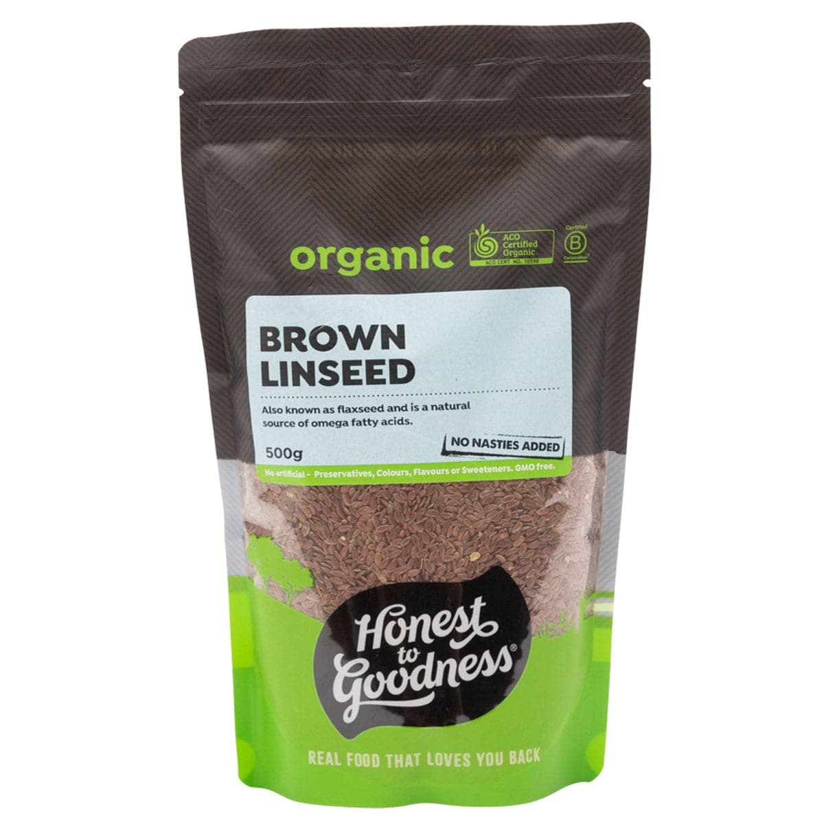 Honest to Goodness Organic Linseed Brown 500g