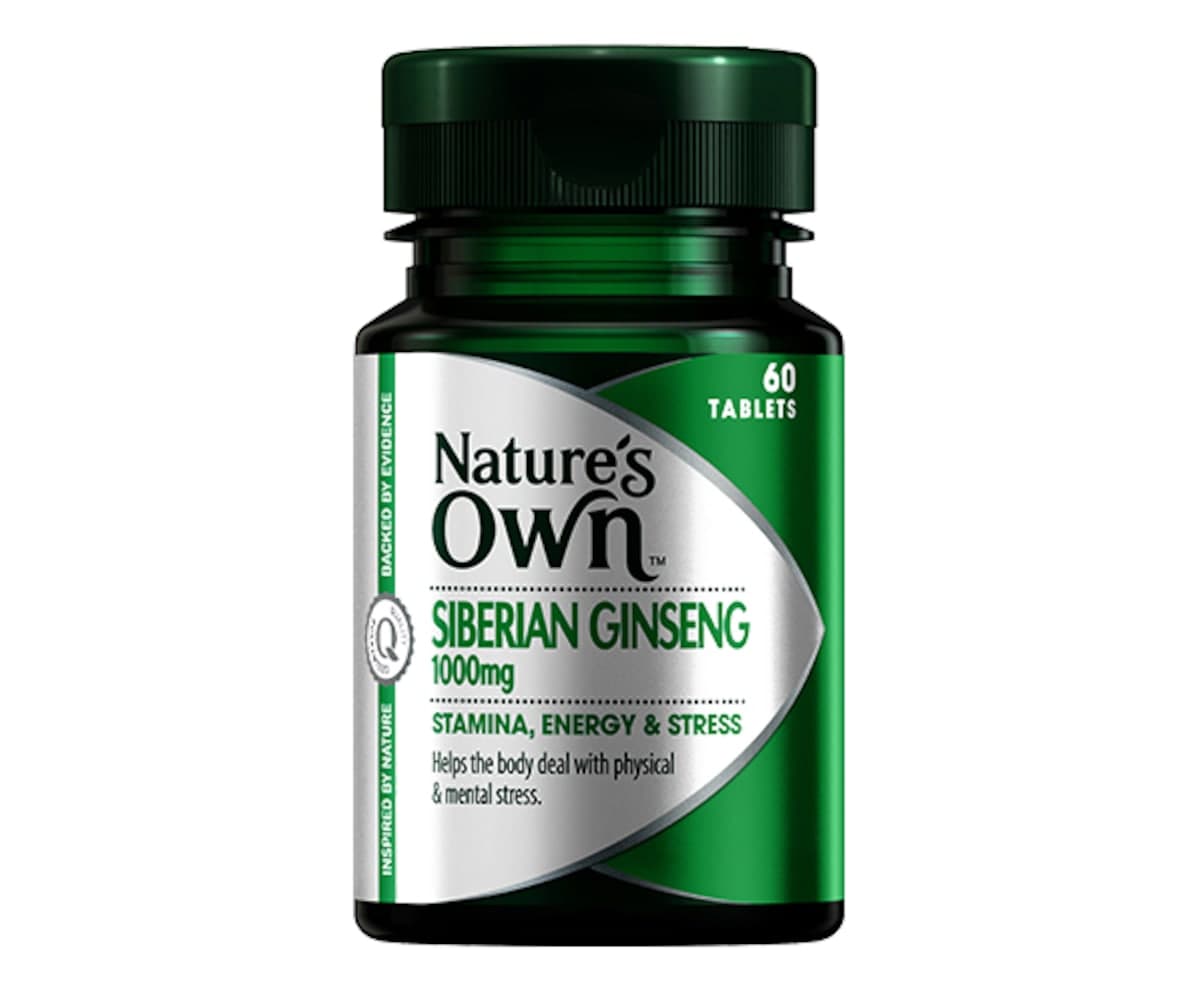 Nature's Own Ginseng Siberian 1000mg 60 Tablets