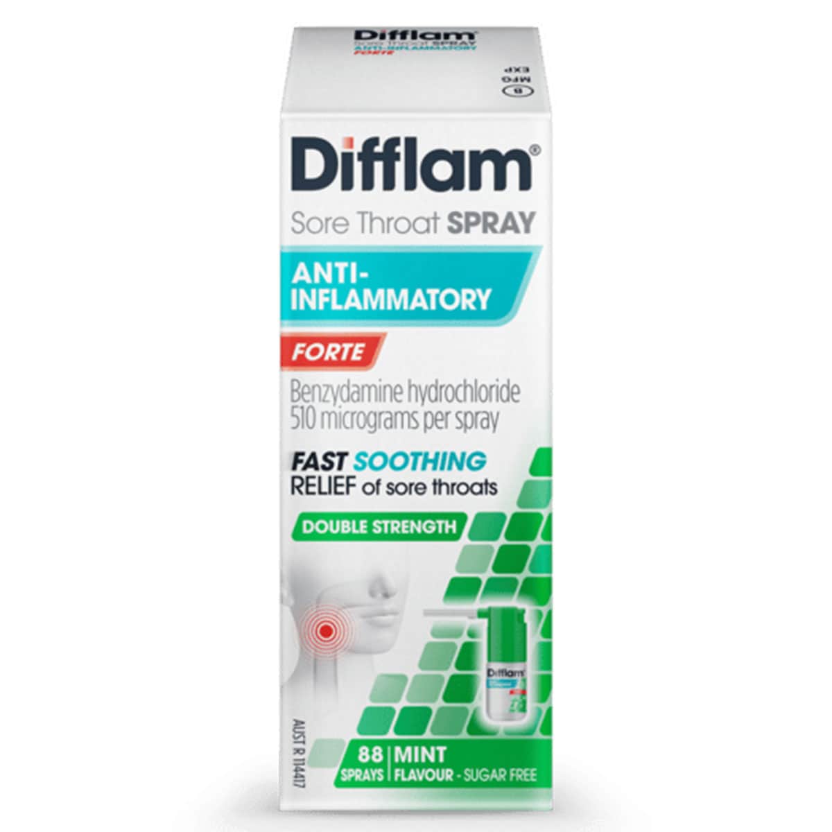 Difflam Forte Sore Throat Spray Fresh Mint 15ml
