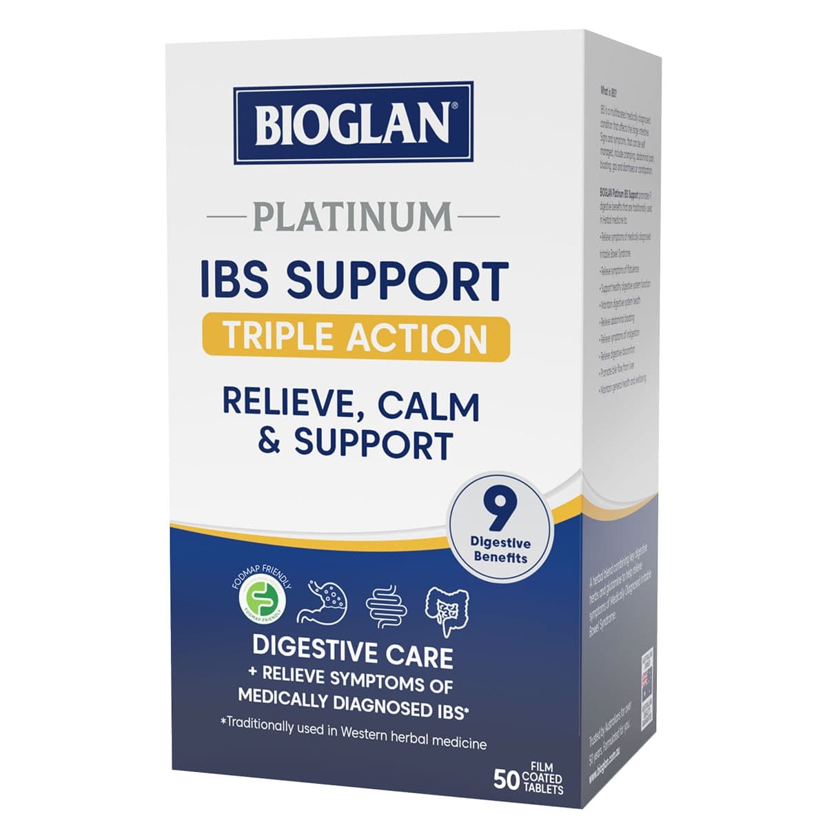 Bioglan Platinum IBS Support 50 Tablets