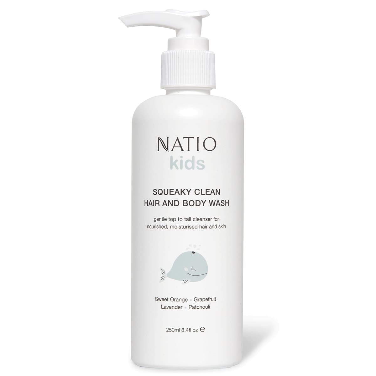 Natio Kids Squeaky Clean Hair & Body Wash 250ml