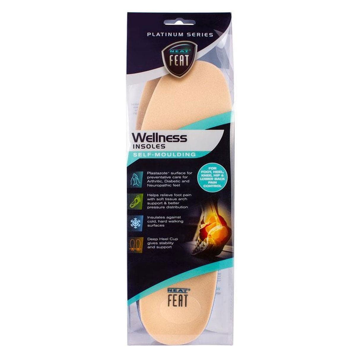 Neat Feat Diabetic Self Molding Insole for Friction Free Feet Medium