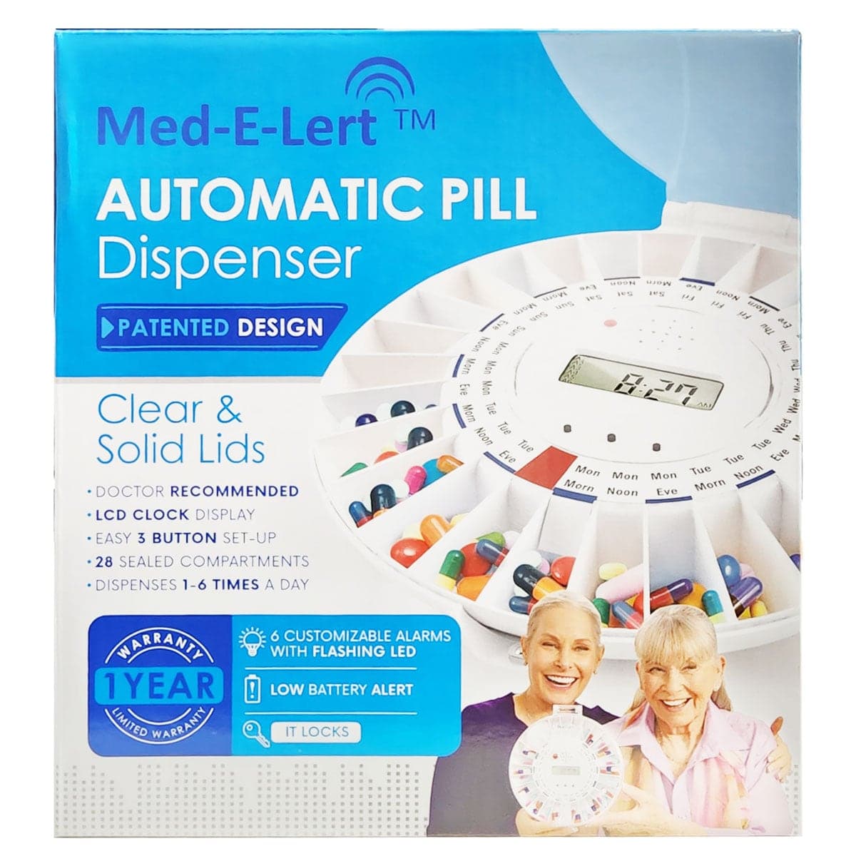 Tab Timer Automated Pill Dispenser Bundle With Spare Tray