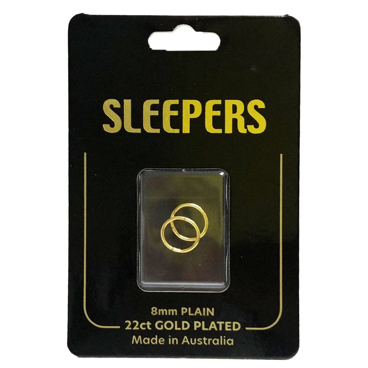 Studex Mini Plain Sleeper Earring Gold Plated 8mm - 1 Pair