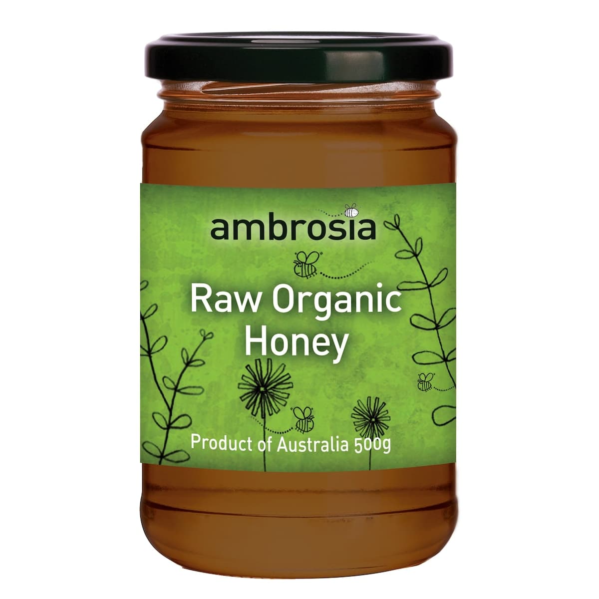 Ambrosia Raw Organic Honey 500g