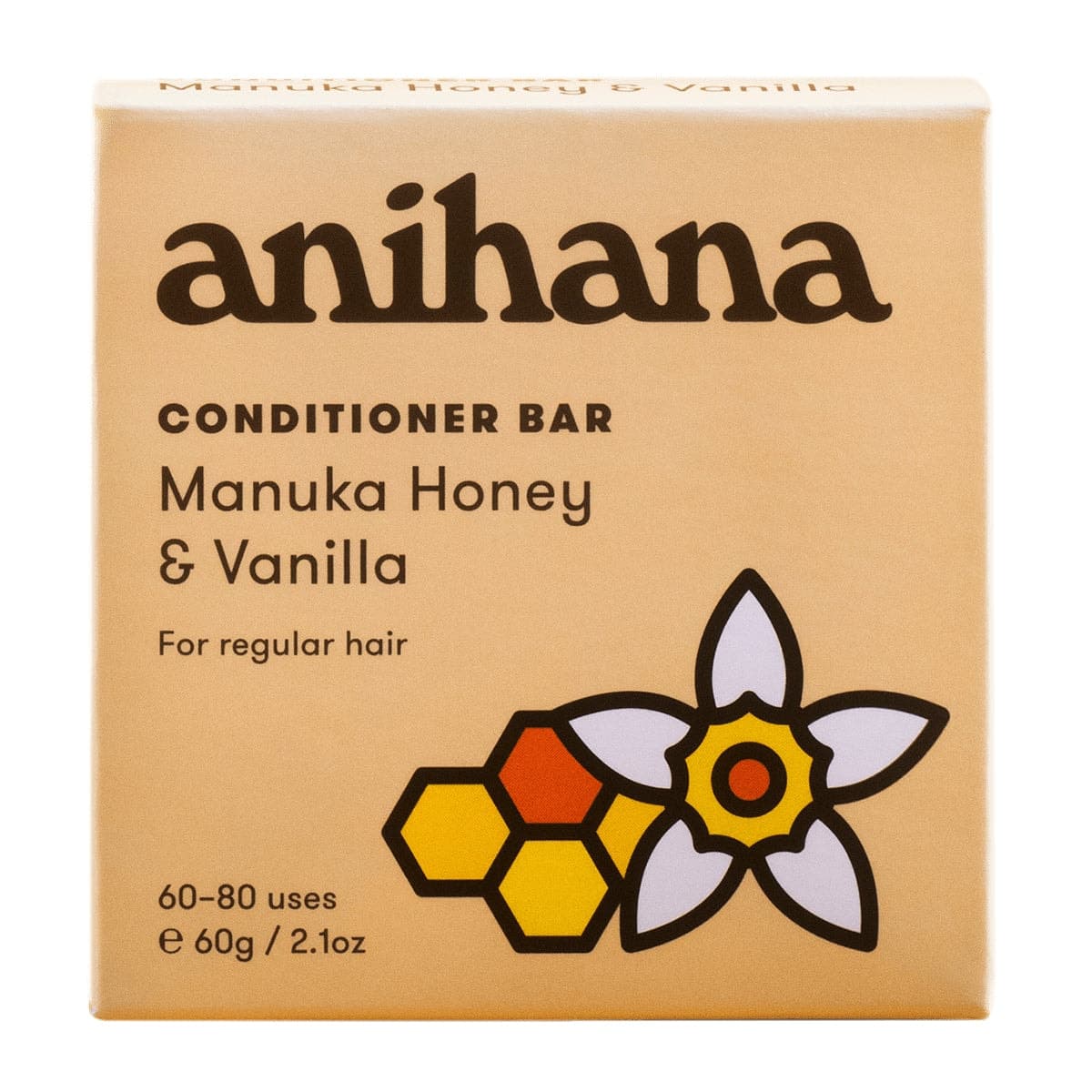 Anihana Conditioner Bar Manuka Honey & Vanilla 60g
